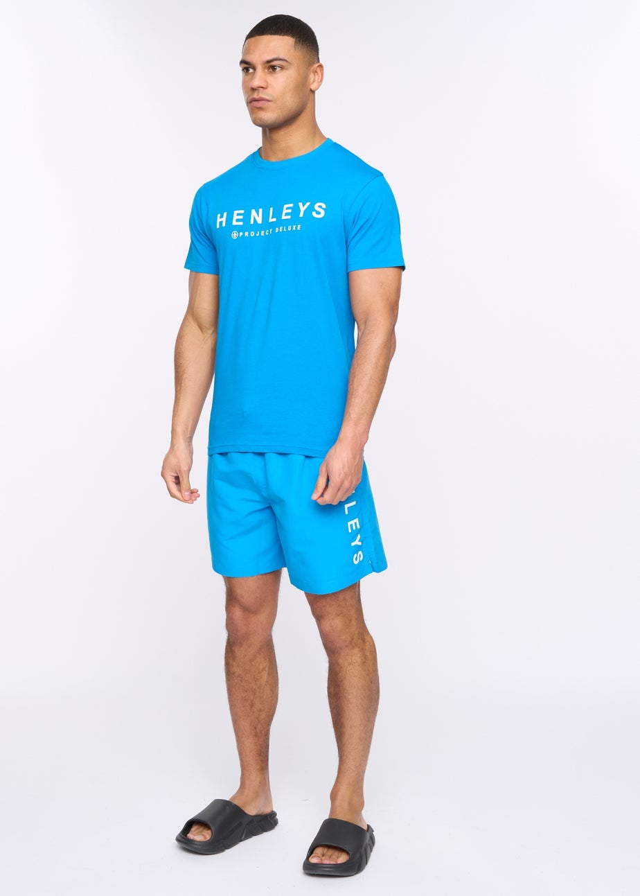Henleys Blue Henybold Swim Shorts