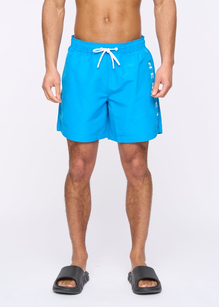 Henleys Blue Henybold Swim Shorts