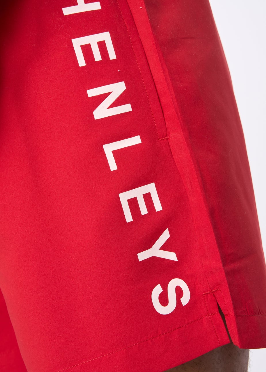 Henleys Red Henybold Swim Shorts
