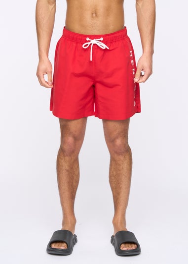 Henleys Red Henybold Swim Shorts