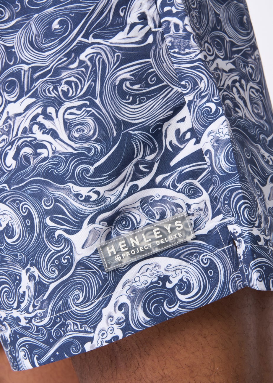 Henleys Navy Henwave Swim Shorts