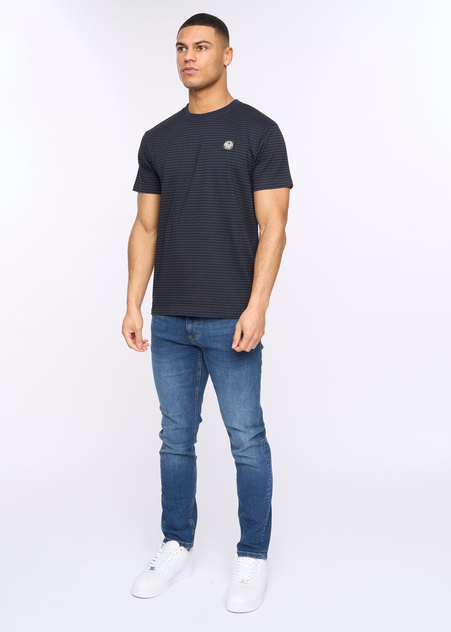 Henleys Navy Henbrett Stripe T-Shirt