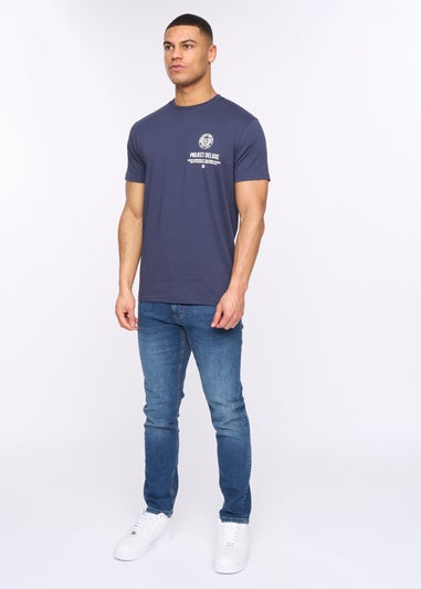 Henleys Navy Henstamp T-Shirt