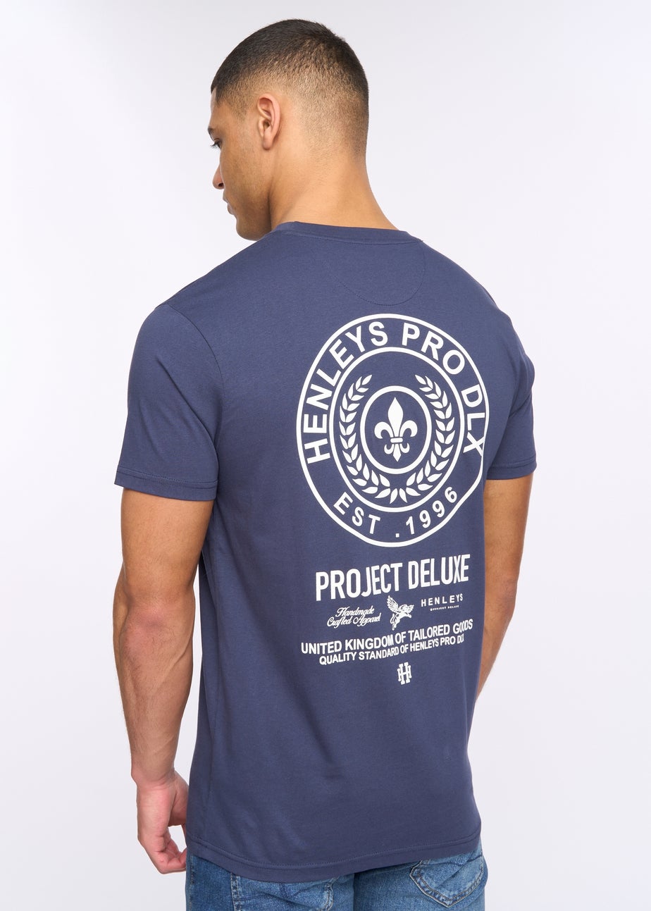 Henleys Navy Henstamp T-Shirt