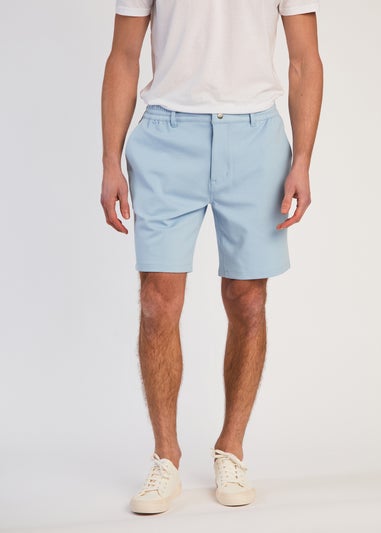 Tokyo Laundry Light Blue Jersey Shorts with Drawstring