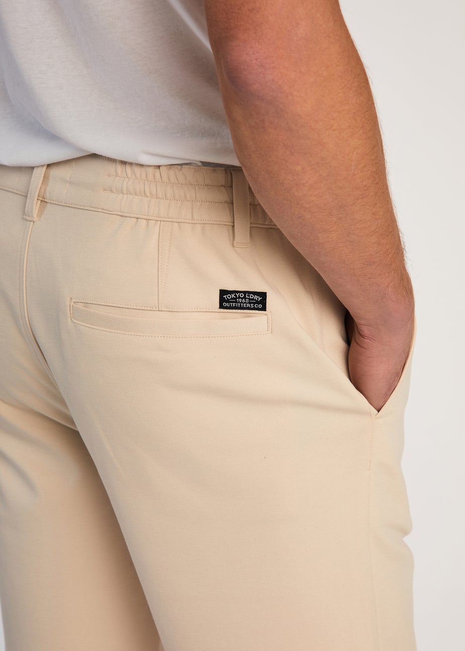 Tokyo Laundry Natural Jersey Shorts with Drawstring