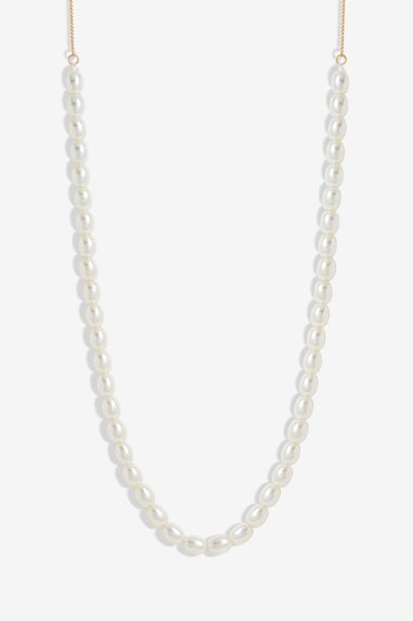 Jon Richard Gold Plated Adjustable Pearl Necklace