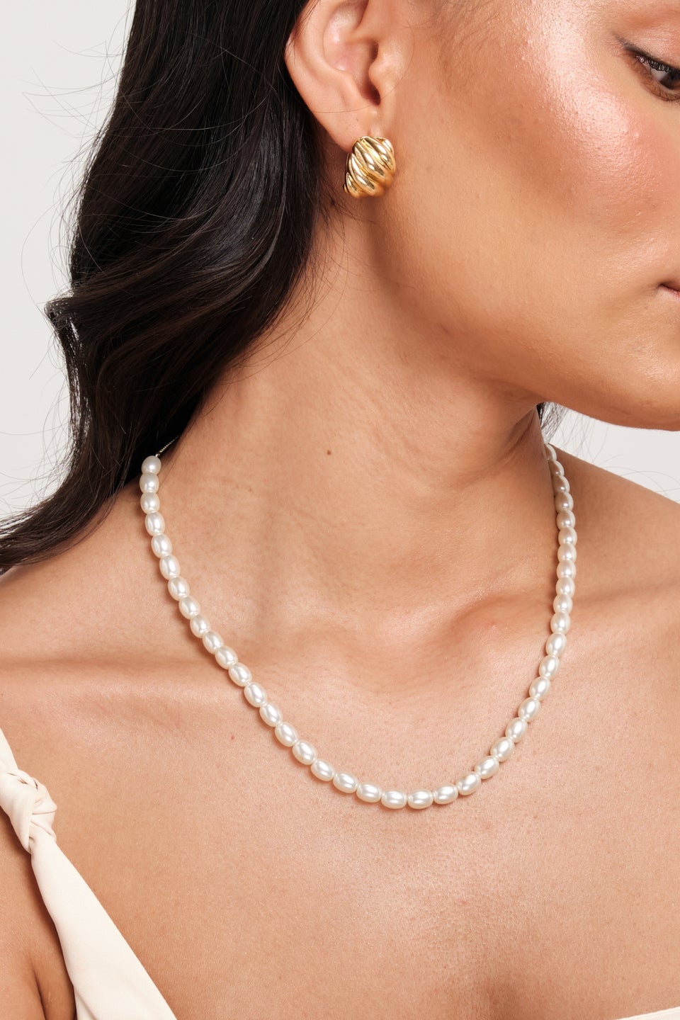 Jon Richard Gold Plated Adjustable Pearl Necklace