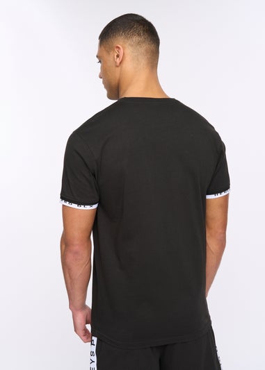 Henleys Black Henjaque Tee & Short Twinset