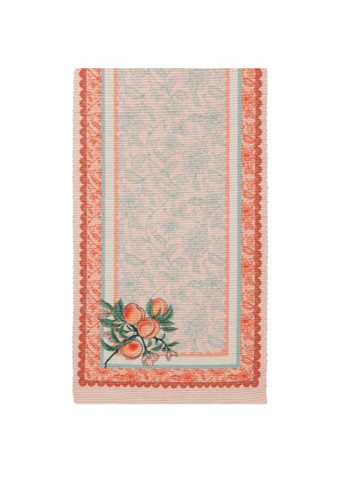 furn. Anemone Peaches Indoor/Outdoor Table Runner