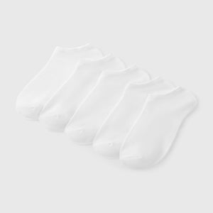 5 Pack White Trainer Socks