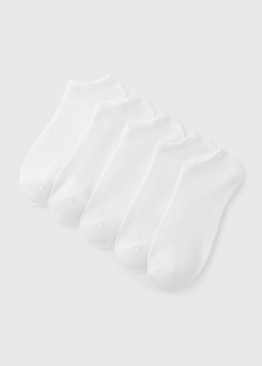 5 Pack White Trainer Socks