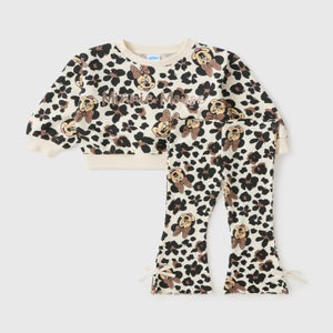 Disney Girls Cream Minnie Mouse Sweatshirt & Flare Set (1-7yrs)