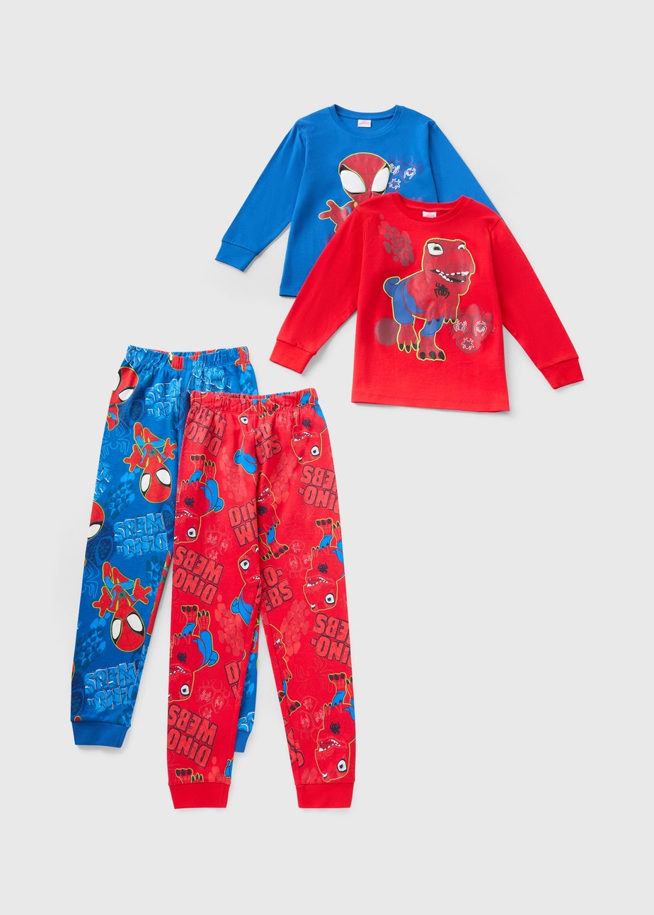 Spidey & Friends 2 Pack Boys Red Pyjama Sets (1-7yrs)