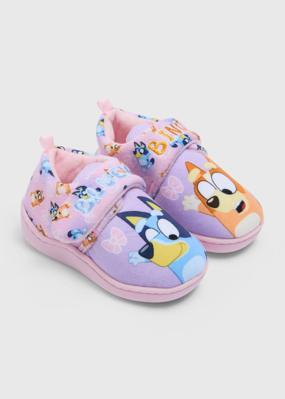 Bluey Girls Pink Cupsole Slippers (Younger 4-9)