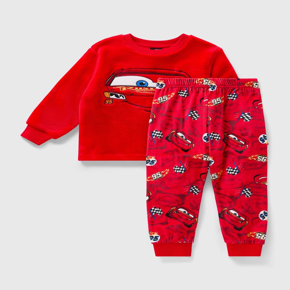 Cars Boys Red Fleece Pyjama Set (1-7yrs)