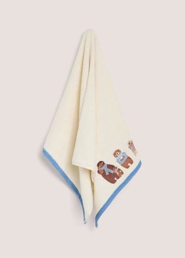 Cream Bear Hand Towel