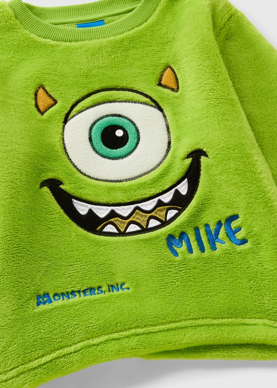 Monsters Inc Boys Green Mike Fleece Pyjama Set (1-7yrs)