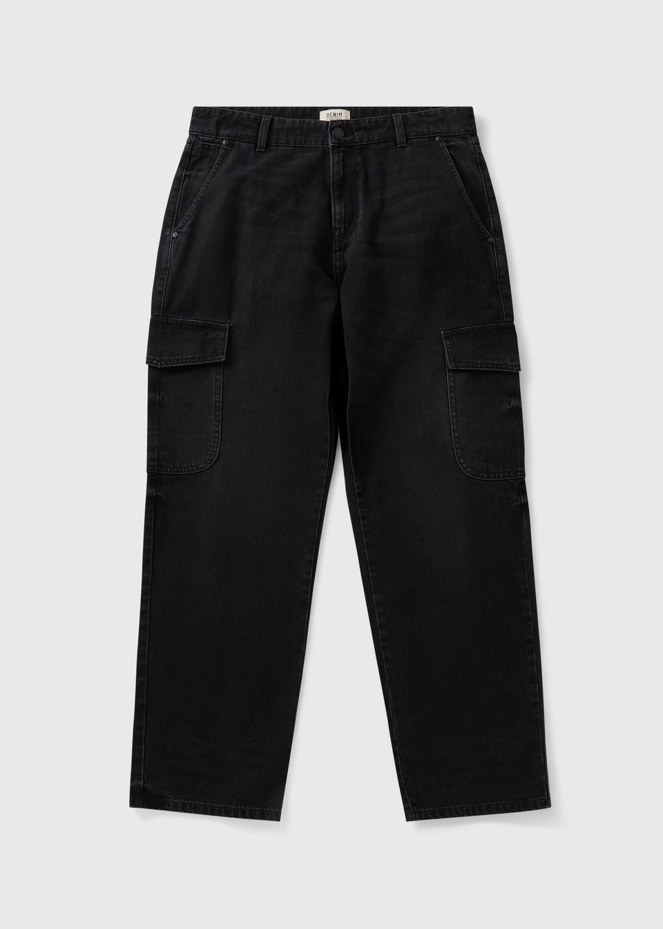 Black Cargo Denim Jeans