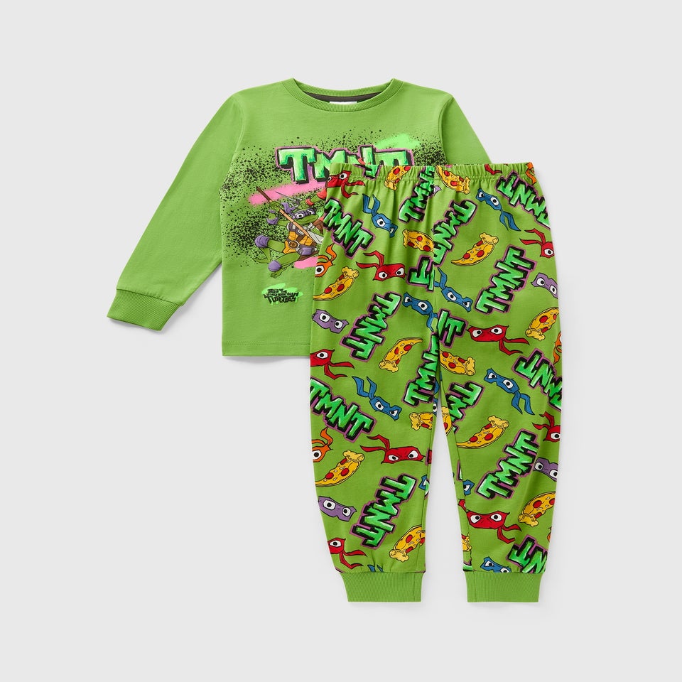 Ninja Turtles Boys Green Pyjama Set (4-13yrs)