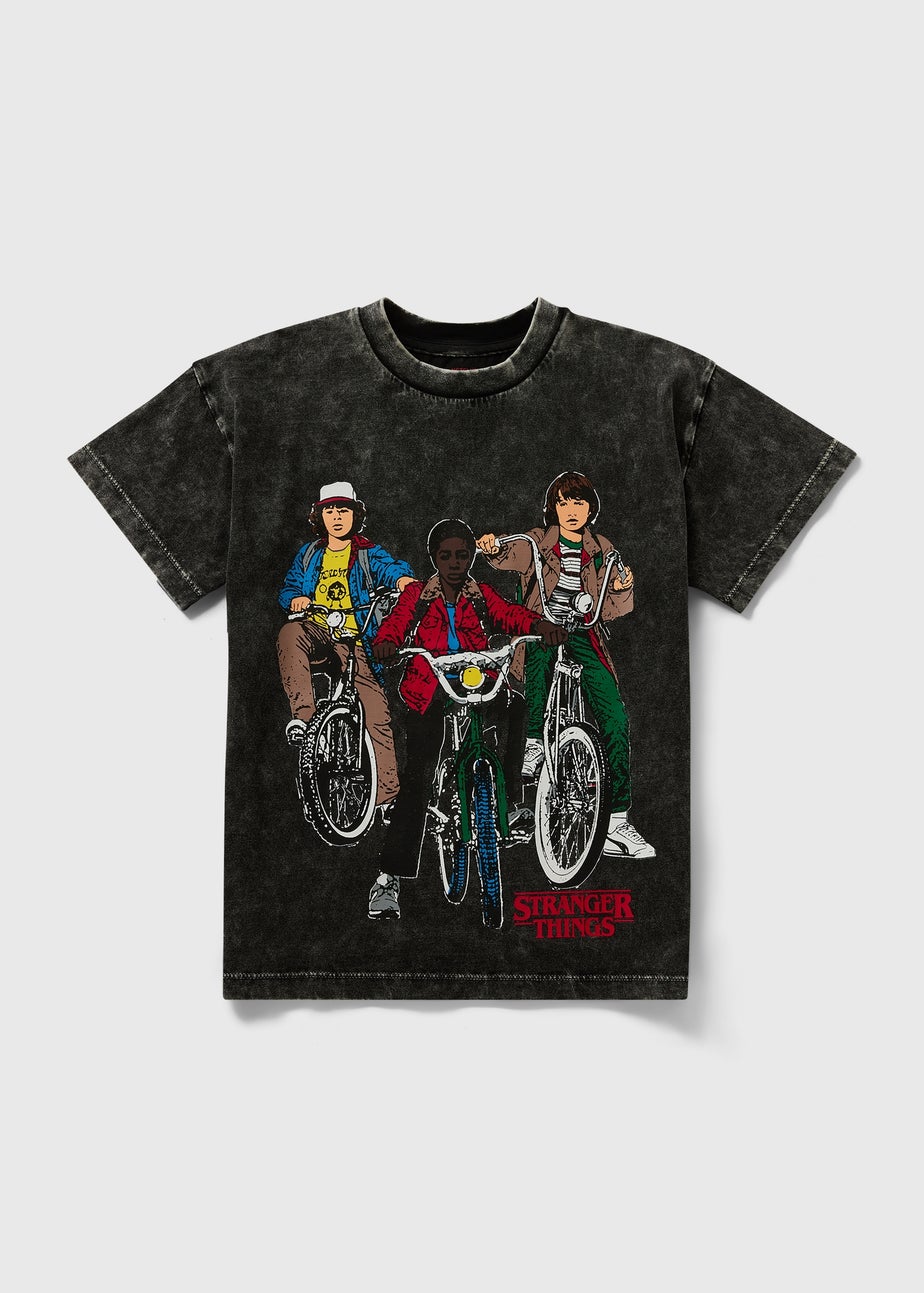 Stranger Things Black Bikes T-Shirt (7-13yrs)