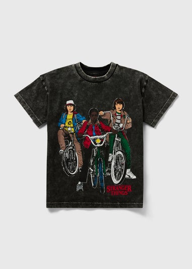 Stranger Things Black Bikes T-Shirt (7-13yrs)
