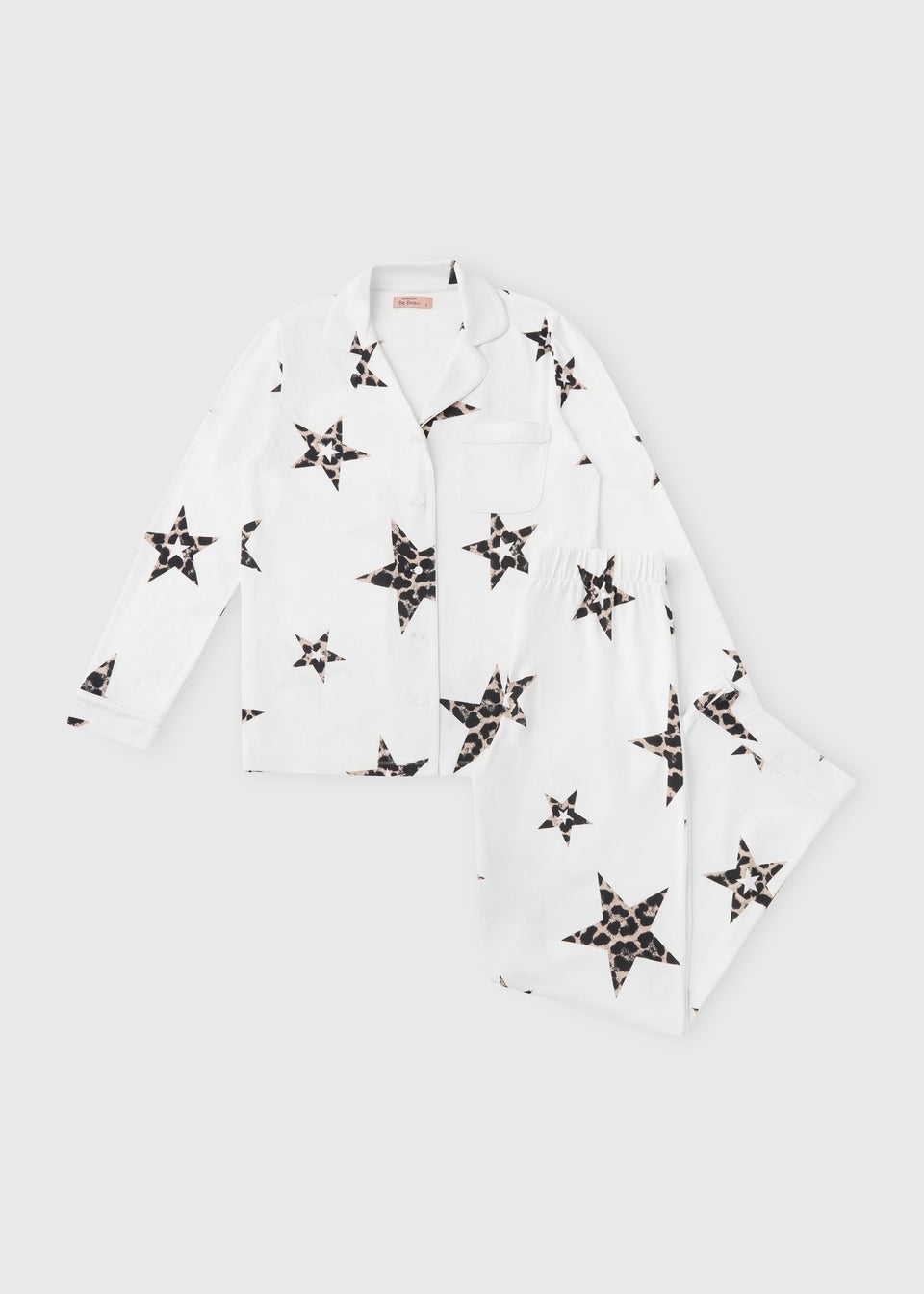 Cream Star Traditional Pyjama Set