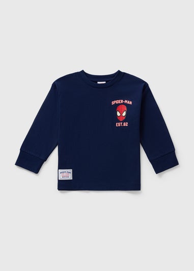 Spiderman Boys Navy Long Sleeve Top (1-7yrs)