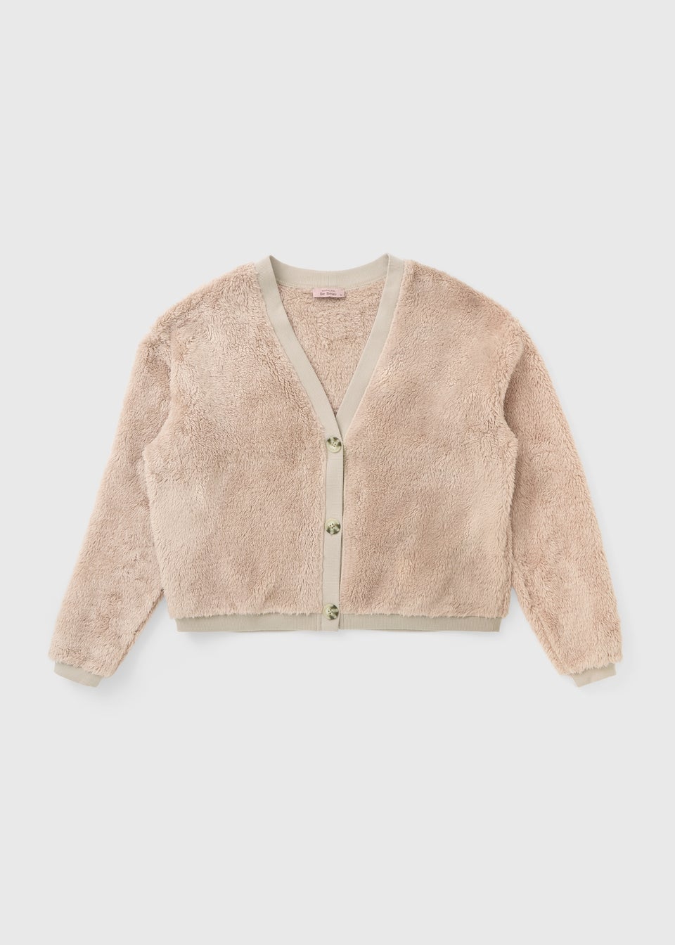 Beige Borg Loungewear Cardigan