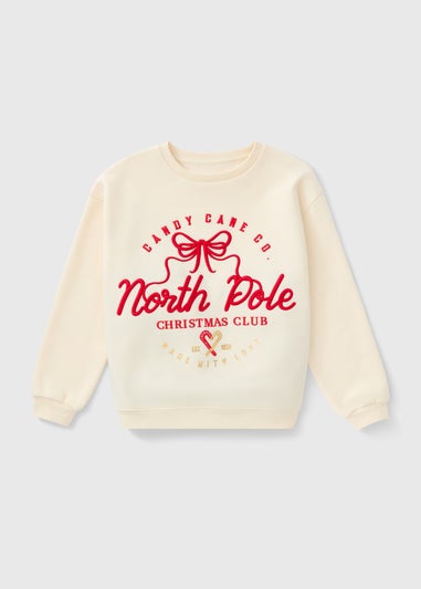 Girls Cream North Pole Mini Me Sweatshirt (7-15yrs)