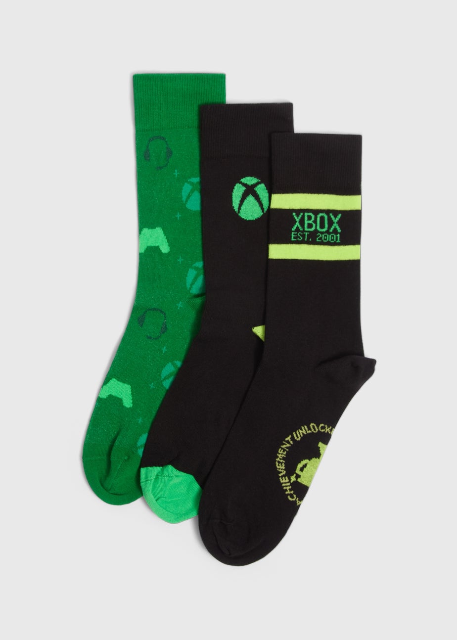 XBOX 3 Pack Green Socks