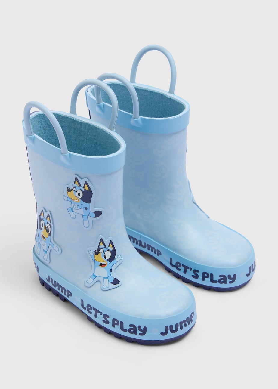 Bluey Kids Blue Rubber Wellies (Younger 4-12)