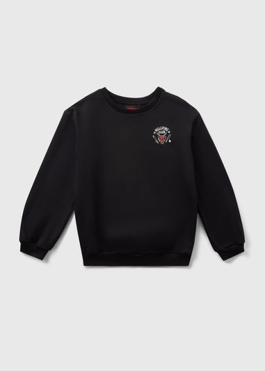 Stranger Things Kids Black Hellfire Club Sweatshirt (7-13yrs)