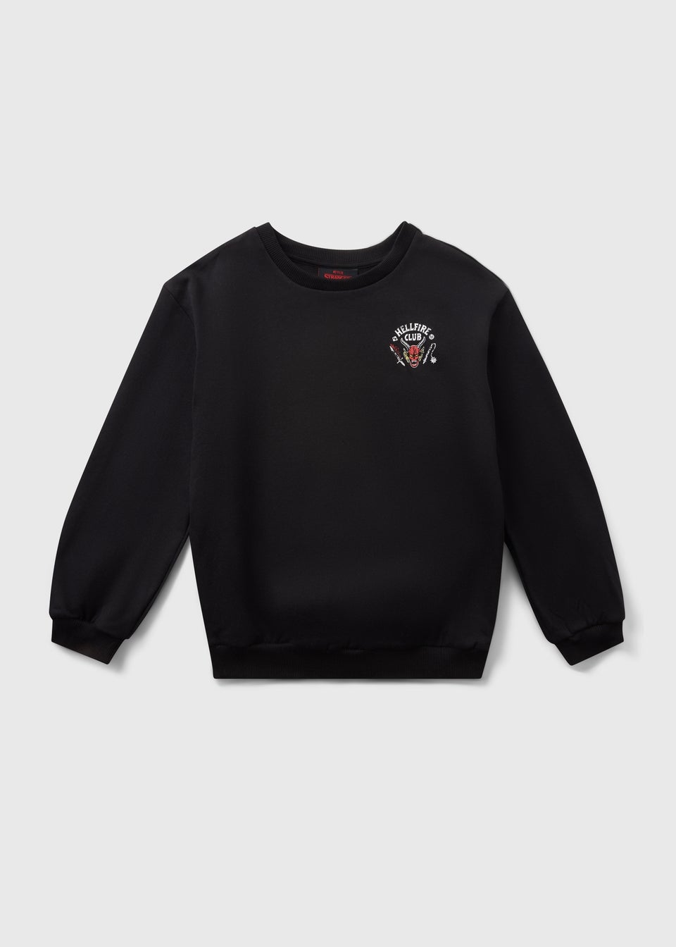Stranger Things Kids Black Hellfire Club Sweatshirt (7-13yrs)