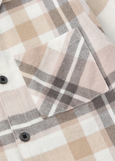 Boys Stone Check Shirt (7-15yrs)