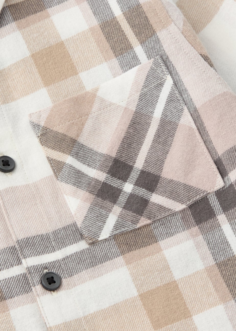 Boys Stone Check Shirt (7-15yrs)