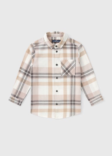 Boys Stone Check Shirt (7-15yrs)