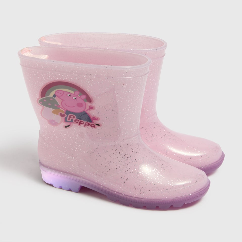 Peppa Pig Pink Glitter Light Wellies (Younger 4-12)