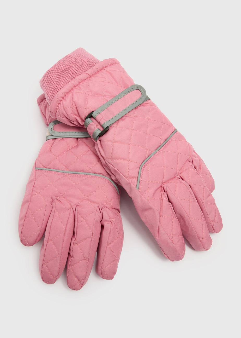 Girls Pink Ski Gloves (3-13yrs)