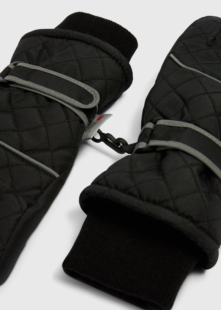 Kids Black Ski Gloves (3-13yrs)