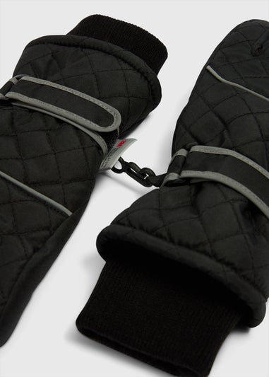 Kids Black Ski Gloves (3-13yrs)