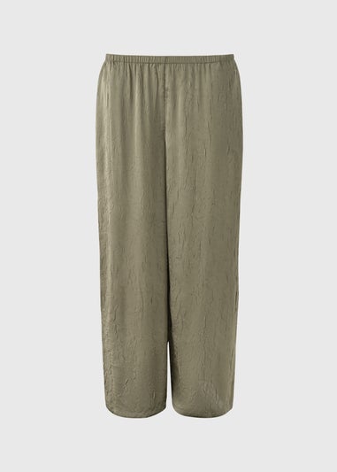 Et Vous Olive Satin Co Ord Trousers