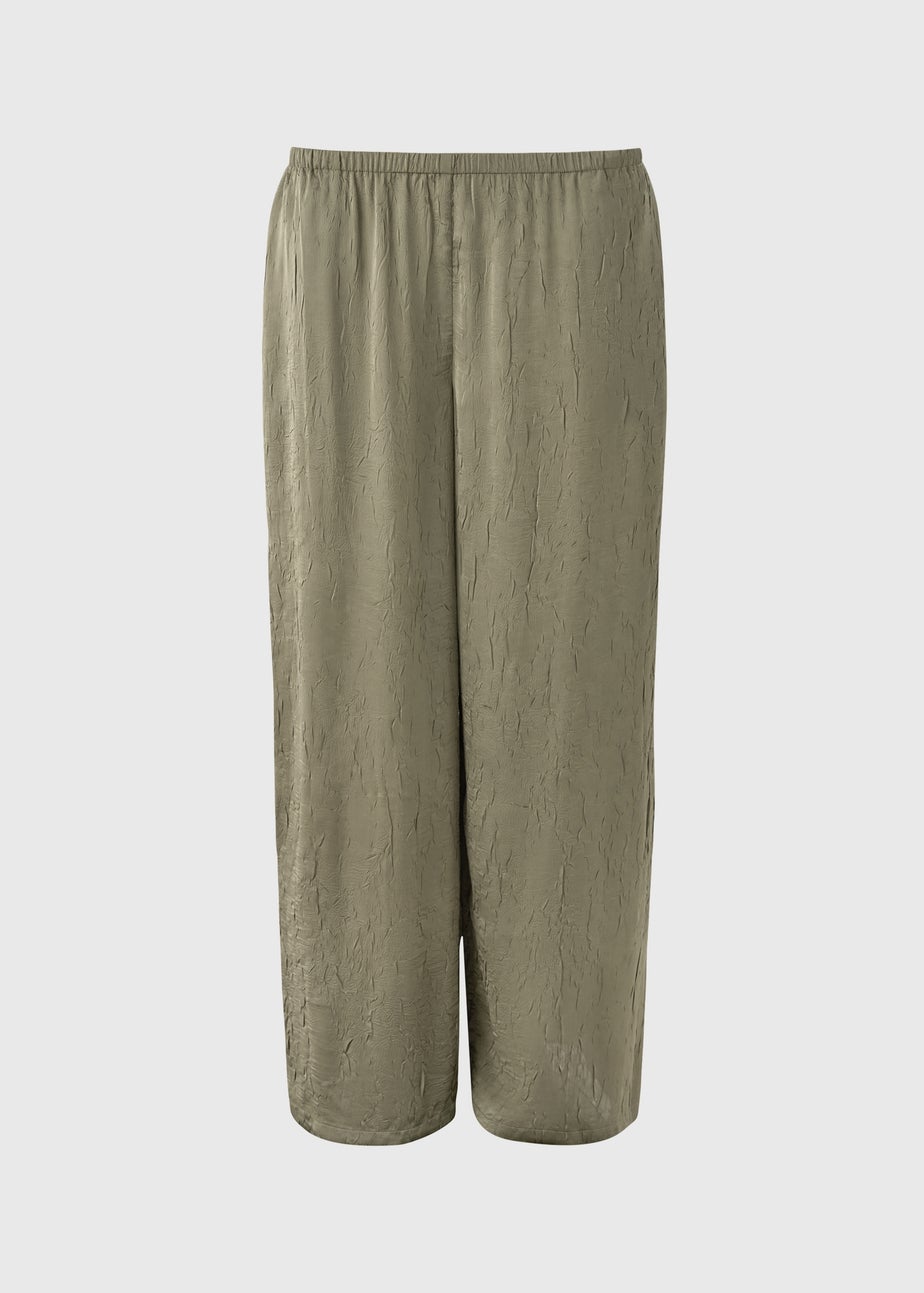 Et Vous Olive Satin Co Ord Trousers