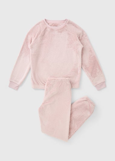 Pink Fleece Pyjama Set