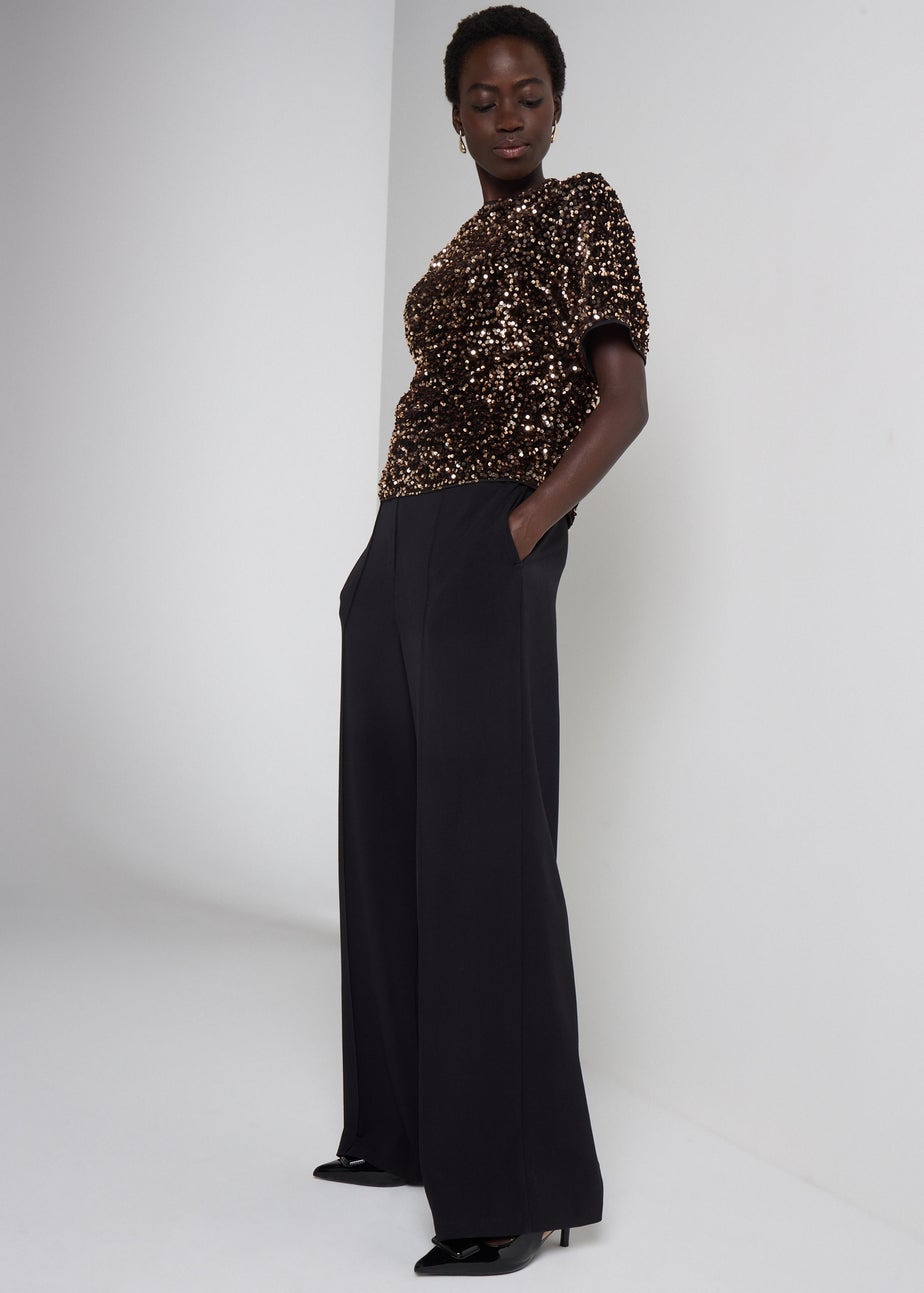 Et Vous Bronze Sequin T-Shirt