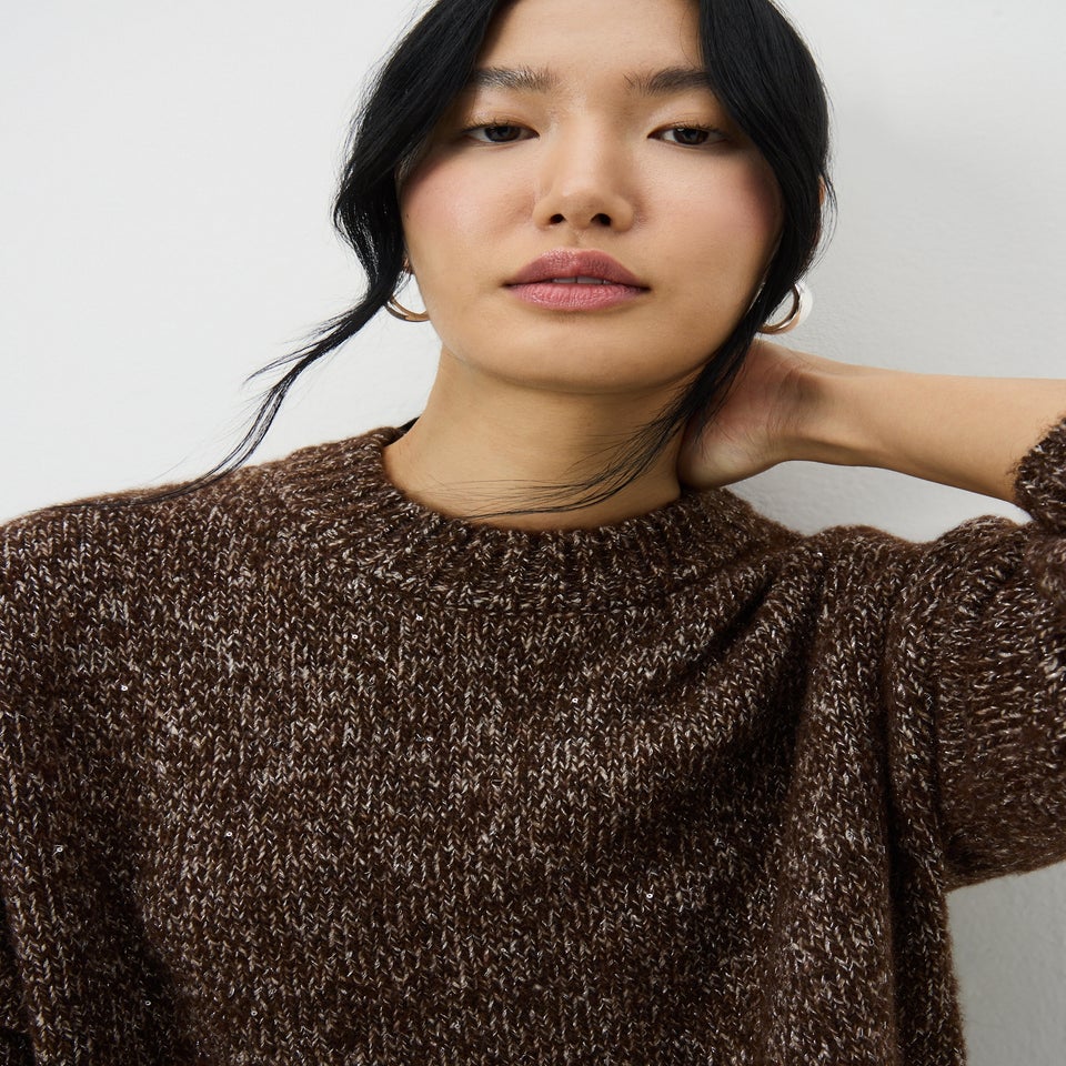 Brown Sequin Jumper