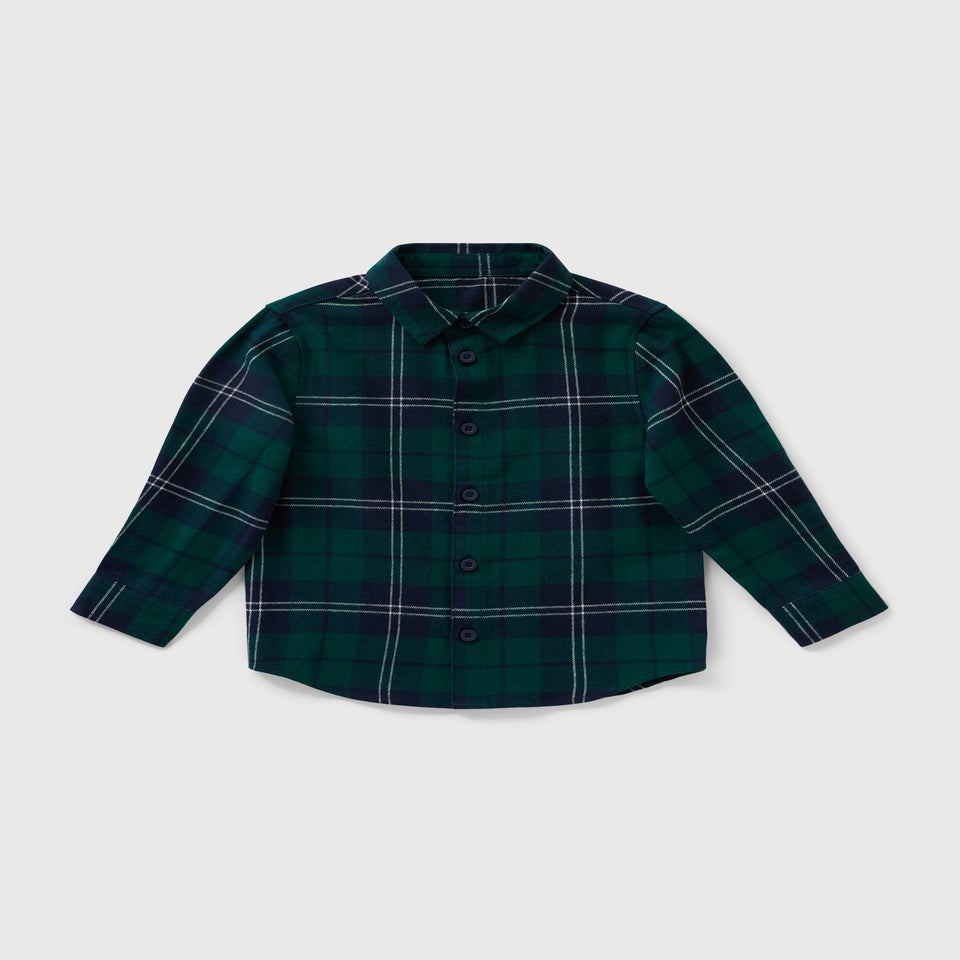 Boys Green Check Shirt (1-7yrs)