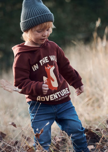 Boys Rust Fox Adventure Hoodie (1-7yrs)