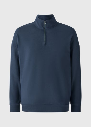 Navy Microfleece Quarter Zip