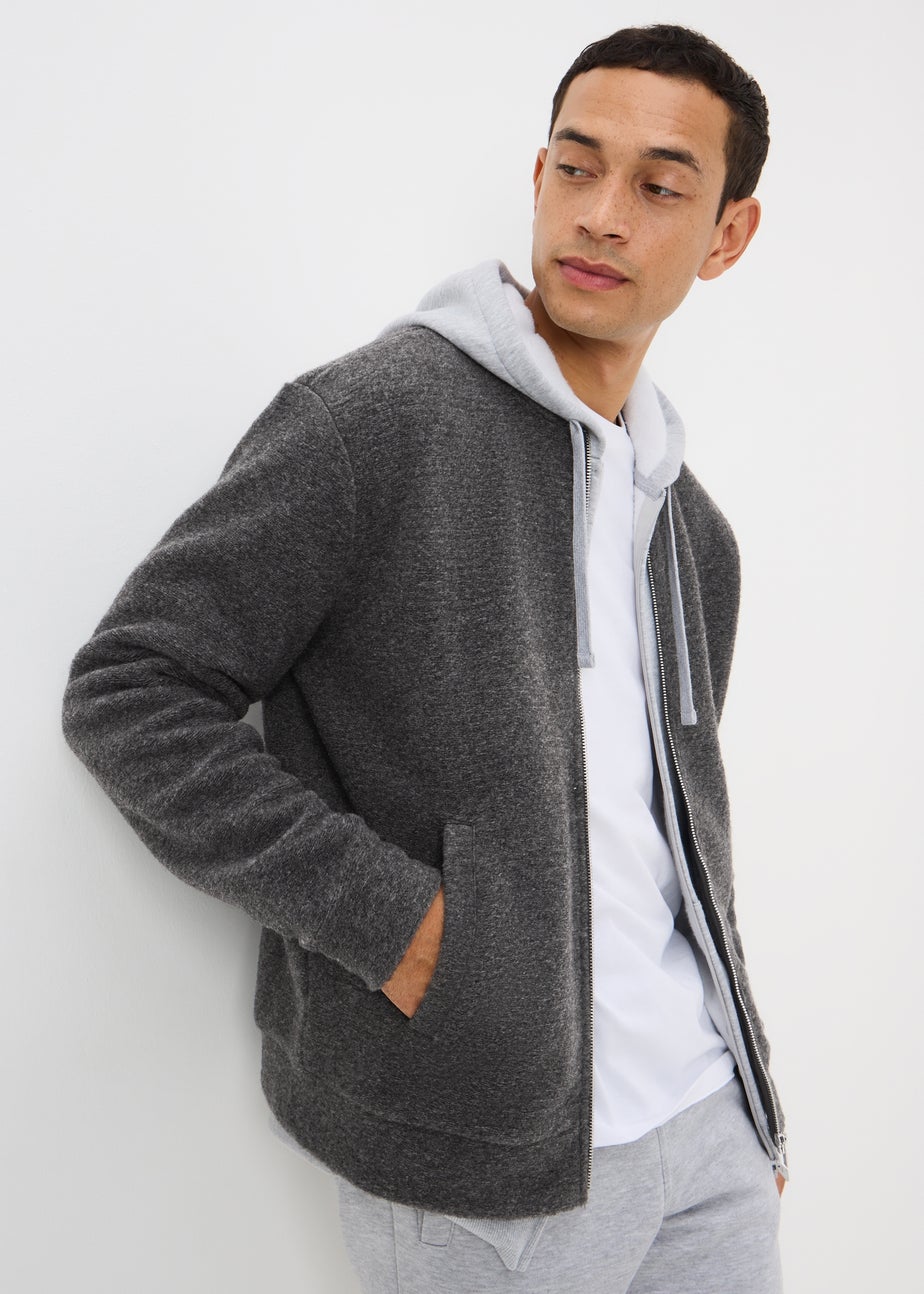 Grey Texture Bomber Jacket